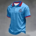 thumbnail image 4 of Men's USA 250th Anniversary Polo Shirt We The People Patriotic Flag Short Sleeve Golf Tee, 4 of 6