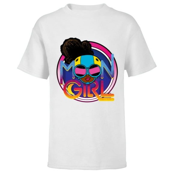 Marvel Moon Girl and Devil Dinosaur Logo with Goggles - Short Sleeve T-Shirt for Kids - Customized-White