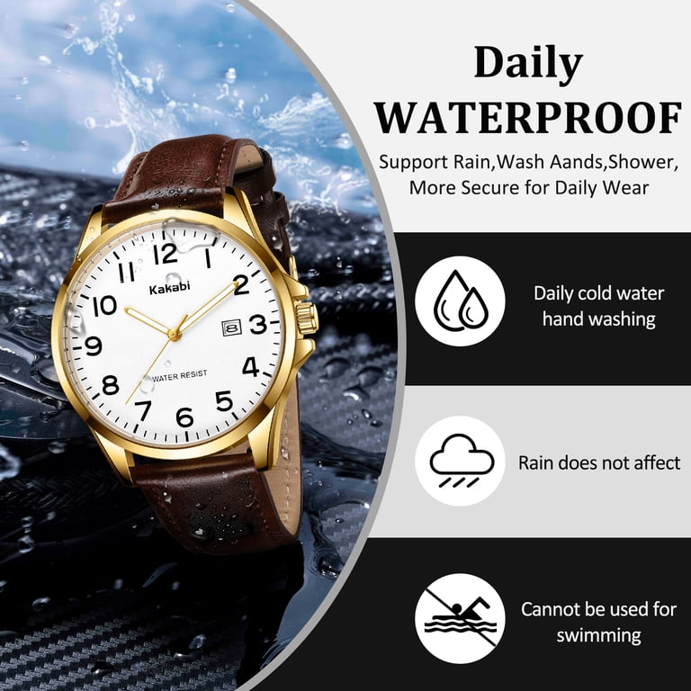 Alps Men's Minimalist Ultra-Thin Leather Strap Watch photo 3