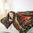 thumbnail image 4 of Manfei Christmas Robin Bedding Comforter Set, Winter Plant Fruit Twin Comforter Sets, Rustic Farmhosue Cabin Reversible Bedding Set, Super Cozy Room Decor, 2-Piece, 4 of 8