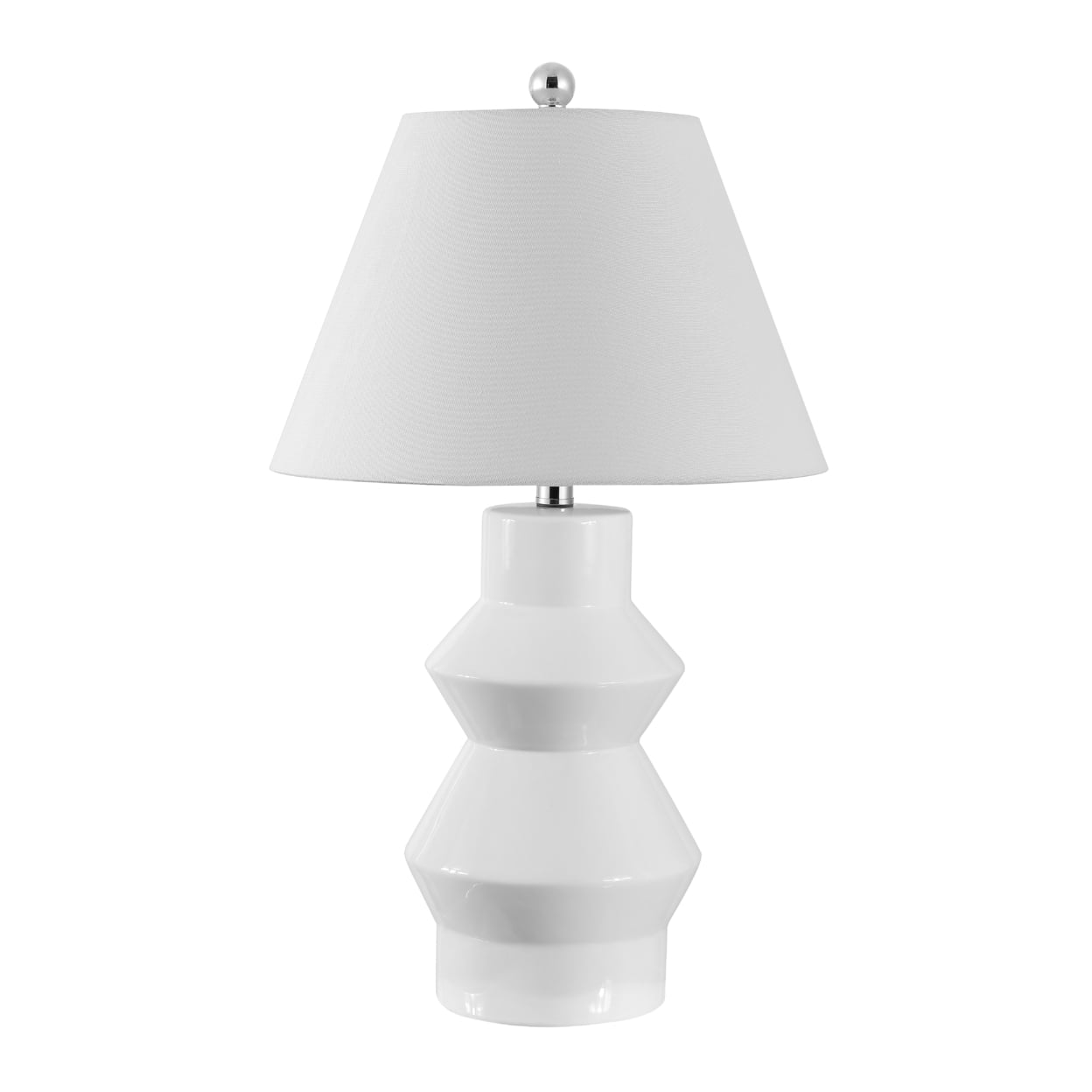SAFAVIEH Jonie Solid Ceramic Table Lamp, Black, Set of 2