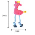 thumbnail image 3 of Yuehao Pet Supplies Squeaky Dog Toys for Small and Medium Dogs Durable Puppy Toys Dog Chew Toys with Rope Legs Pink, 3 of 6