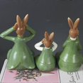 thumbnail image 5 of 3Pcs Rabbit Sculpture Eye-catching Decorative Wear Resistant Modern Purple Green Easter Rabbit Figurine Decor Home Supplies, 5 of 5