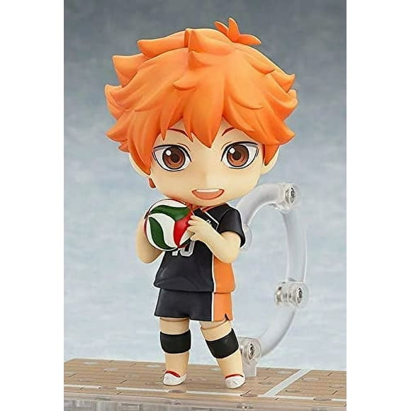 Anime Hinata Shoyo Figurine Articulée, Version Q Figurine de Volleyball Modèle Personnage de Dessin Animé Décoration de Gâteau Figurine Jouets Fait Main de Collection Décoration de Bureau Cadeaux pour Fans Figurines Articulées 10 cm Meilleur Cadeau pour