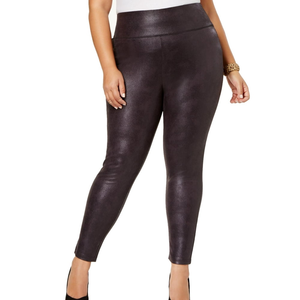 Melissa McCarthy - Melissa McCarthy Womens Plus Faux-Leather Leggings ...