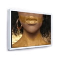 thumbnail image 3 of Designart 'Afro American Girl With Golden Paint on Body' Modern Framed Canvas Wall Art Print, 3 of 5