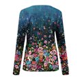 thumbnail image 5 of Camisas de manga larga para mujer, cuello en V, ajuste holgado, túnica de otoño, tops de otoño para mujer Pompotops  FGAJ8411, 5 of 5