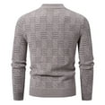 thumbnail image 3 of Tauxra Men's Solid Color Round Neck Knit Sweater,Pattern Thick Warm Base Layer, 3 of 7