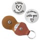 thumbnail image 2 of Stainless Steel Pocket Hug Tokens Holder Keychain Sturdy Leather Keyring Adornment for Motivation and Encouragement, 2 of 4