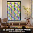 Stained Glass Window Privacy Film 3D Rainbow Decorative Bathroom