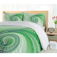 thumbnail image 5 of Ambesonne Green Duvet Cover Sets, Abstract Fractal Spirals, 2-King, Green, 5 of 7