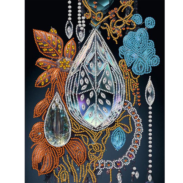 Cuadros Decorativos Wdftyju Kit de pintura de diamante 5D colgante de cristal de costura negro 4 estilos