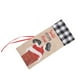 thumbnail image 1 of Inteprter Cubierta de botella de vino de lino de Navidad Cordón de encaje Patrón de cuadrícula de Papá Noel Ropa de botella de vino de Kits de decoración para fiestas Cuadrícula blanca negra, 1 of 6