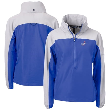 Women s Cutter & Buck Royal Los Angeles Dodgers Charter Eco Recycled Half-Zip Anorak Jacket