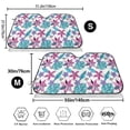 thumbnail image 3 of Balery Hawaiian Style Print Car Windshield Sun Shade,Windshield Sunshade for Car Pickup Truck SUV Accessories-, 3 of 7