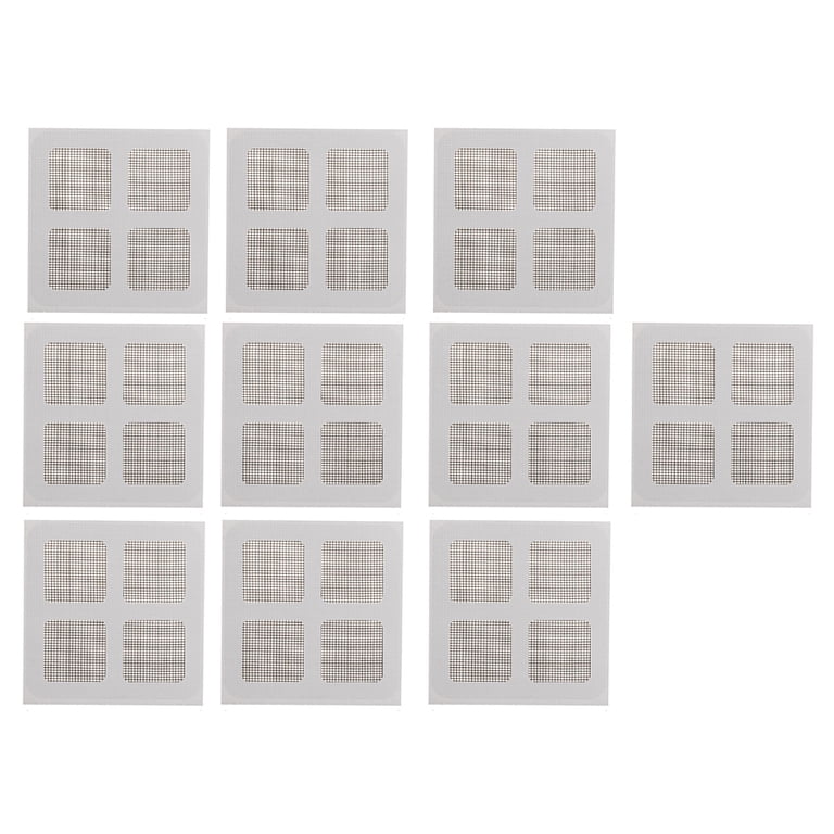 40-Pack Window Screen Repair Tape – Self-Adhesive Fiberglass Patches, 3.9" X 3.9", For Tears, Holes, RV Screens, Tent Nets – Grey