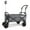 Grey, variant on Whitsunday Folding Wagon 8" Heavy Duty Whlees with Push Bar (Standard Size PLUS)
