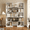 White1, variant on Timagebreze 70" Expandable Tall Bookshelf with Sliding Frame,Adjustable Corner Display Shelf,Space-Saving for Home Office,Living Room,Bedroom (Width 39.4"-52.6")