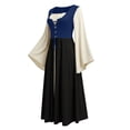 thumbnail image 2 of Women's Halloween Gothic Dress, Lace-Up Bodycon Mini Dress Witch Vampire Costume Outfit for Halloween Party Navy L, 2 of 7