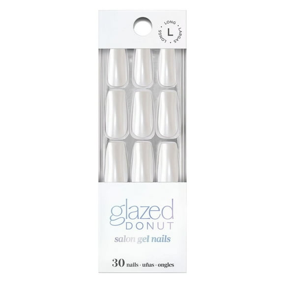 DASHING DIVA - GEL NAIL - GLAZED DONUT - VANILLA GLAZE-SQUARE Ongles prêts- à- coller