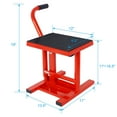 thumbnail image 3 of Motorcycle Dirt Bike Stands and Lifts Jack Stand Steel Lift 11"-16.5" Adjustable Height 330 LBS Load Capacity Heavy Duty Steel Red, 3 of 11