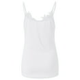 thumbnail image 5 of Long Lace Cami Top for Women V Neck Sleeveless Camisoles for Under Clothes Stylish Cute Spaghetti Strap Fitted Tunic Tank Tops Dressy Blouses Club Party Shirt Patchwork Laced Cami Y2K Tops White, 5 of 6