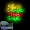 thumbnail image 2 of Handmadetneonsign Silent Night Holy Night Neon Sign, Christian Christmas Decor, Christmas Quote Wall Art 81048, 2 of 5