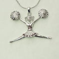 thumbnail image 2 of Cheerleader Necklace Cheerleading Pendant Charm iCheer Foodtball Sport, 2 of 4