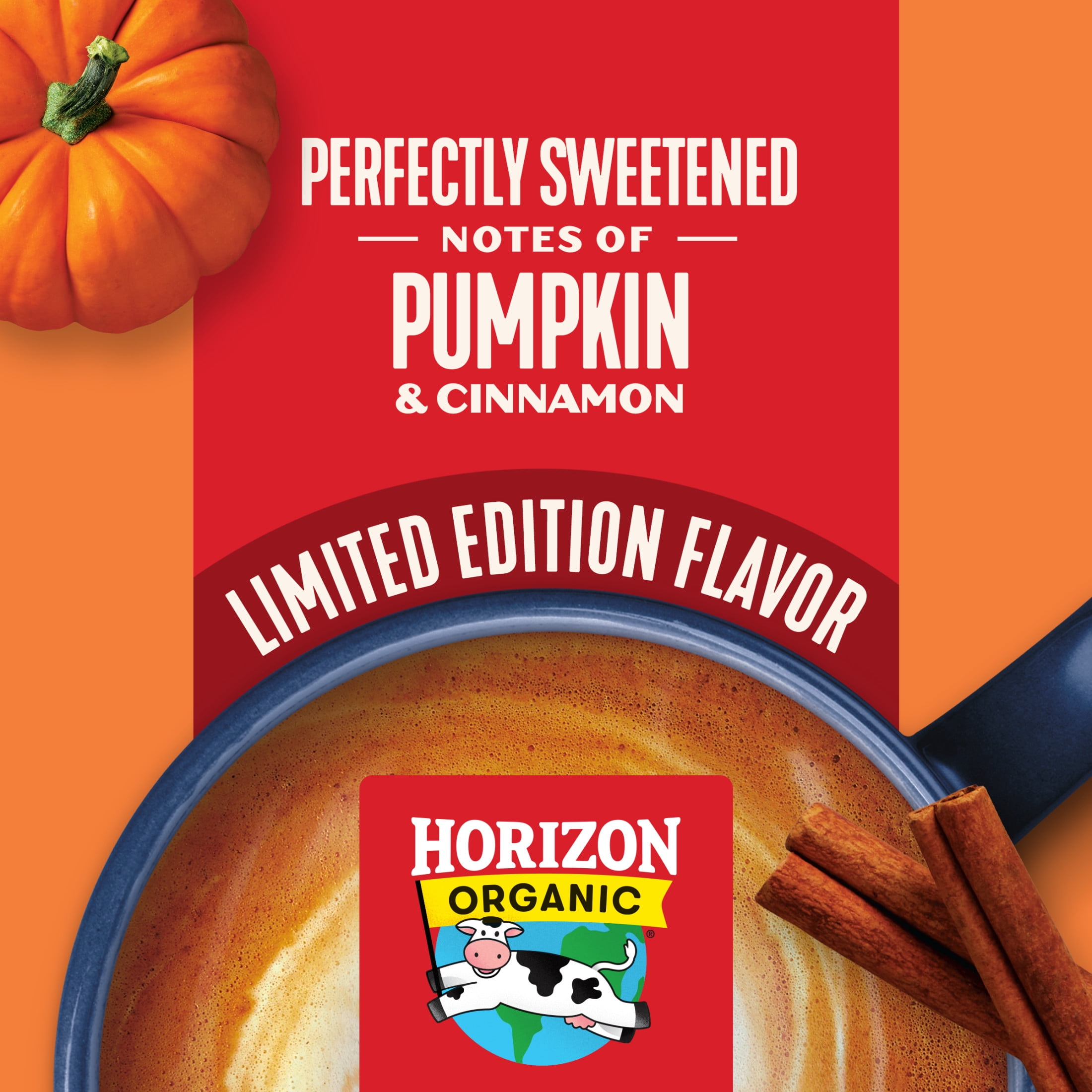 Horizon Organic Real Dairy Pumpkin Cinnamon Roll Coffee Creamer, 24 fl oz
