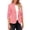 *Pink, variant on ClodeEU Women's 3/4 Sleeve Open Front Blazer,Casual Rolled Cuff Suit Jacket,Solid Color Workwear Coat Dark Blue,Womens Plus XXL