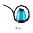 thumbnail image 2 of Watering Can Long Nozzle Lifting Handle Refillable Splashproof Wide Mouth Lidless 1.2L Lawn Park Pot Sprinkler Blue, 2 of 10