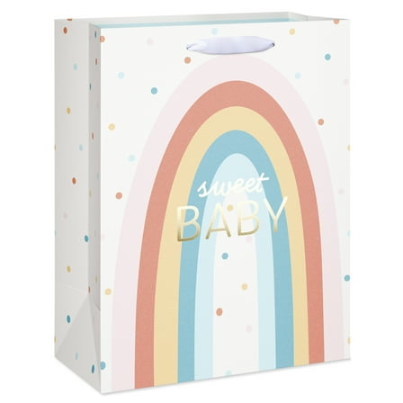 American Greetings Baby Large Gift Bag Baby, Sweet Baby Rainbow (10" x 12.75" x 5") 1-Count
