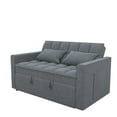 thumbnail image 7 of 3 in 1 Convertible Sofa Bed,Modern Linen Fabric Sleeper Sofa with Pull Out Bed,Loveseat Couch with Adjustable Backrest for Living Room,Dark Gray, 7 of 7