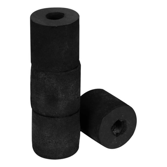 Uxcell 4pcs Rubber Spacers, 1'' OD x 3/8'' ID x 1'' Thickness, Round Anti Vibration Spacer Bushings, Black Flat Rubber Washers, Vibration Damping Pads for Home and Car Accessories