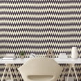 thumbnail image 3 of Ambesonne Chevron Peel & Stick Wallpaper for Home, Narrow Sharp Zigzags, 13"x72", Dark Blue Cream, 3 of 6