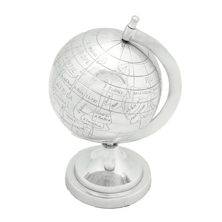 Aluminium Decor Globe In Silver Finish Aluminium Decor Globe In Silver Finish Write A Review