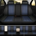 thumbnail image 3 of Red Rain Blue and Black Car Seat Covers Leather Seat Covers for Cars  (Q-Blue+Black), 3 of 10