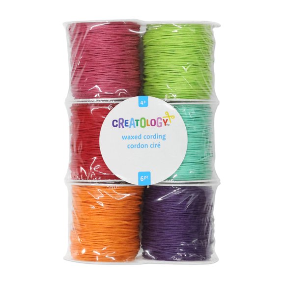 1mm Brights Waxed Cording Pack by Creatology 6pc