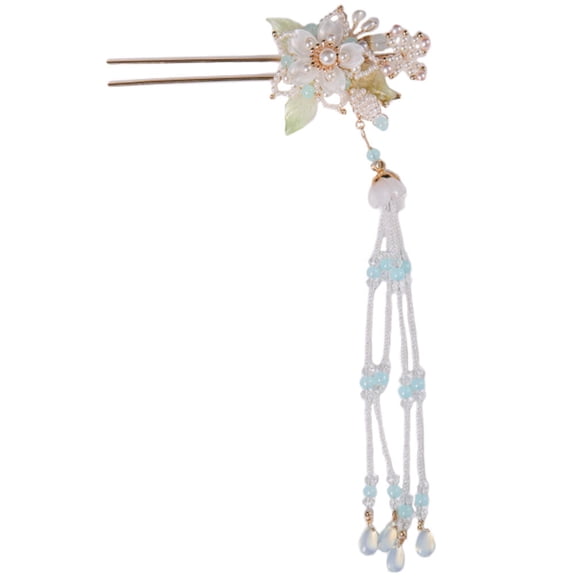 SWETRACE Lightweight Retro Flower Hair Stick Multi-Color Tassel for Daily Wear