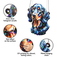 thumbnail image 3 of 89Bloom Gordon Setter Stained Glass Hologram Ornament, Dog Stained Glass Suncatcher Ornaments Home Decor, Dog Holographic Ornaments, 3 of 4