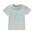 thumbnail image 1 of WEAIXIMIUNG Boys Shirts Size 5 Shirts for Child Birthday Short Sleeve Letter Embroider T Shirt Boys Girls Toddler Kids Tops, 1 of 5