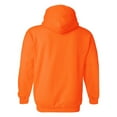 thumbnail image 4 of Gildan Hi Vis Safety Hoodie, High Visibility Pullover Crewneck Fleece Hooded Sweatshirt,8 oz.50/50 cotton/polyester in Safety Orange, Size- 5XL, 4 of 5