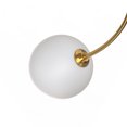 thumbnail image 6 of YANSUN 6-Light Vintage Gold Sputnik Linear Chandelier, Mid-Century Modern Pendant with Frosted Globe Glass for Dining Room Living Room Bedroom, 6 of 8