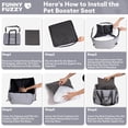thumbnail image 3 of Asiento de coche para perros FUNNY FUZZY impermeable, lavable, hasta 16 kg, 3 of 9