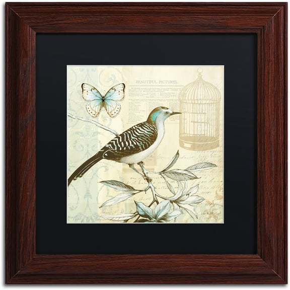 Trademark Fine Art "Freedom I" Canvas Art by Lisa Audit, Black Matte, Wood Frame