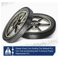 thumbnail image 5 of 14 x 1.75" Spoked Plastic Wheel with Tire Replacement for Mower, Wheelbarrow, Trimmer, Push Mower, Pressure Washer, 1.75" Offset Hub Length,1/2" inside Bearing, 2 Pack, 5 of 7