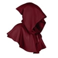 thumbnail image 2 of Bewildely Fiesta de Halloween Banquete Capucha Decoración Capa Mantón Decoración Adultos Medieval Cowl Hat Photo Prop Holiday Festival Accesorio Kits de decoración para fiestas Rojo Bewildely HA069098-02, 2 of 6