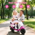 thumbnail image 6 of BKIRNP Kids Electric Motorcycles for Toddlers Age 1-3,6V Ride on Motorcycles,Ride on Toys with Music,LED Light,Training Wheels,2 MPH Kids Electric Motorcycle for Indoor & Outdoor Use,Pink, 6 of 7