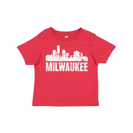 

Inktastic Milwaukee Skyline Grunge Gift Toddler Boy or Toddler Girl T-Shirt