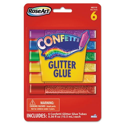 Roseart Confetti Glitter Glue Stick (6 Pack)